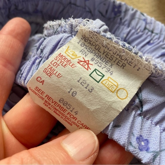 Source Unknown Vintage Gorgeous Lavender/Cornflower Blue A-Line Skirt Size Med - Picture 4 of 5